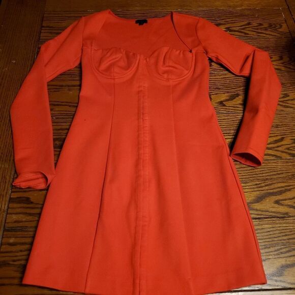 NBD Robbie red orange dress Sz small - Picture 2 of 5